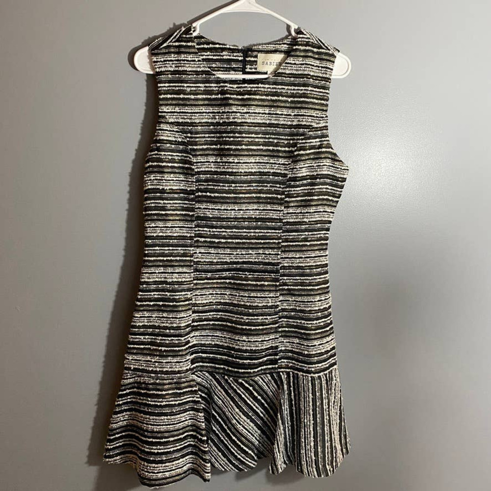 𝅺sabine Fit and Flare Striped Dress Size Medium